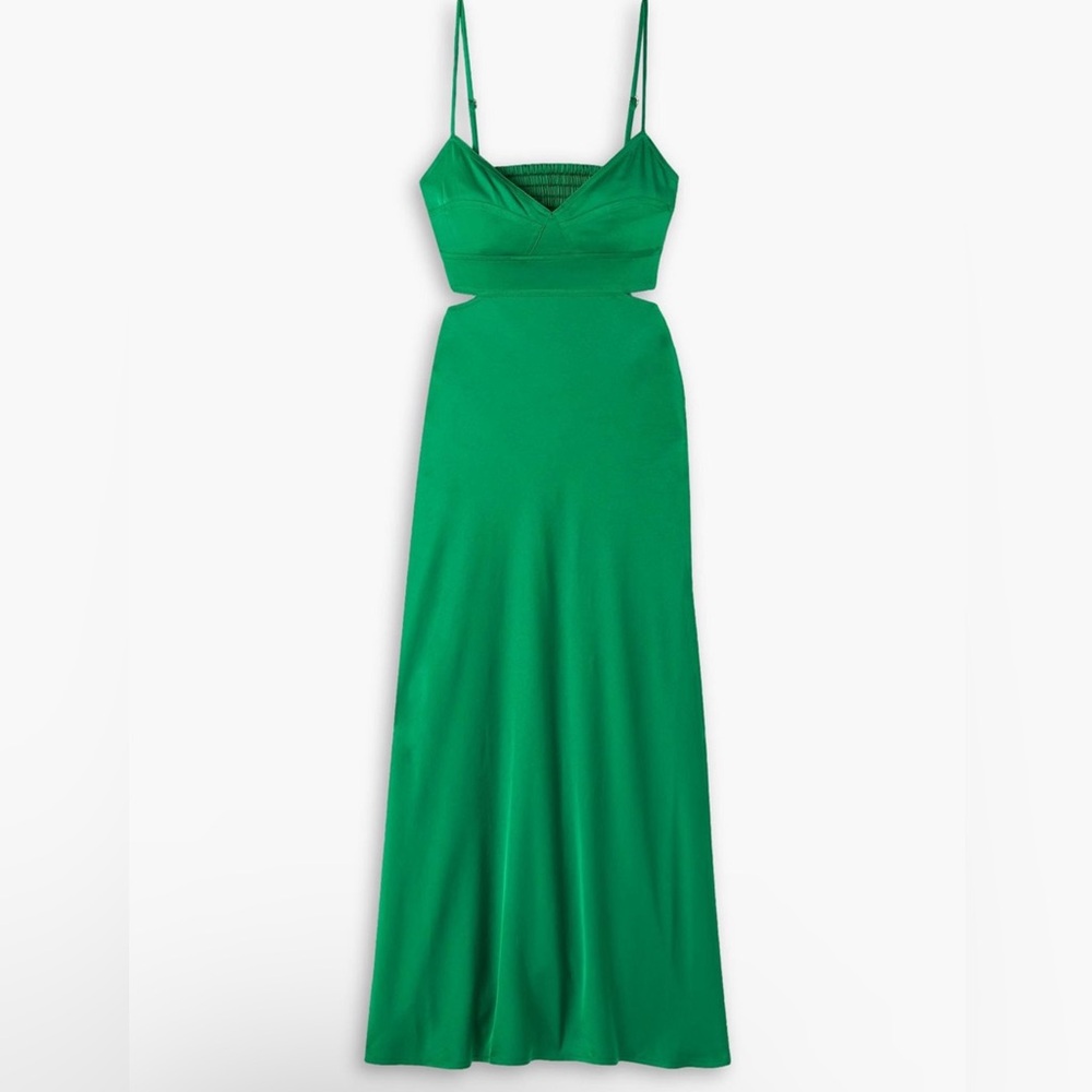 ALC Blakley cutout satin midi dress